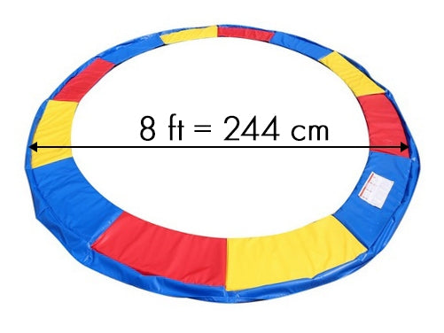 Colorful spring cover for trampoline 244 250 cm 8ft
