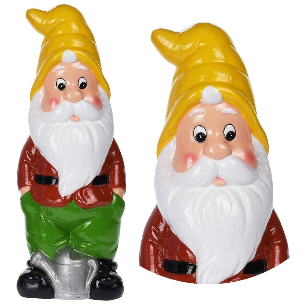 Colorful weatherproof ceramic garden gnome