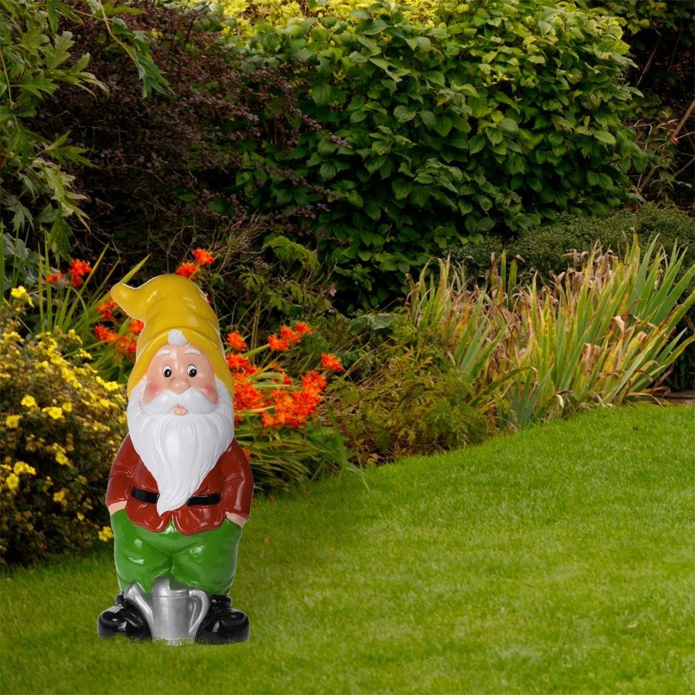 Colorful weatherproof ceramic garden gnome