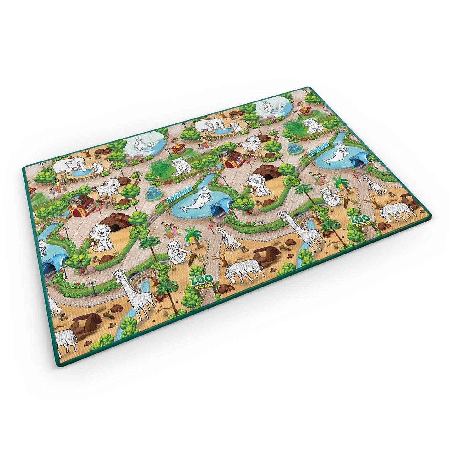 Coloring mat for children, rollable 200 x 120 x 0.3 cm - Ricokids RK-343