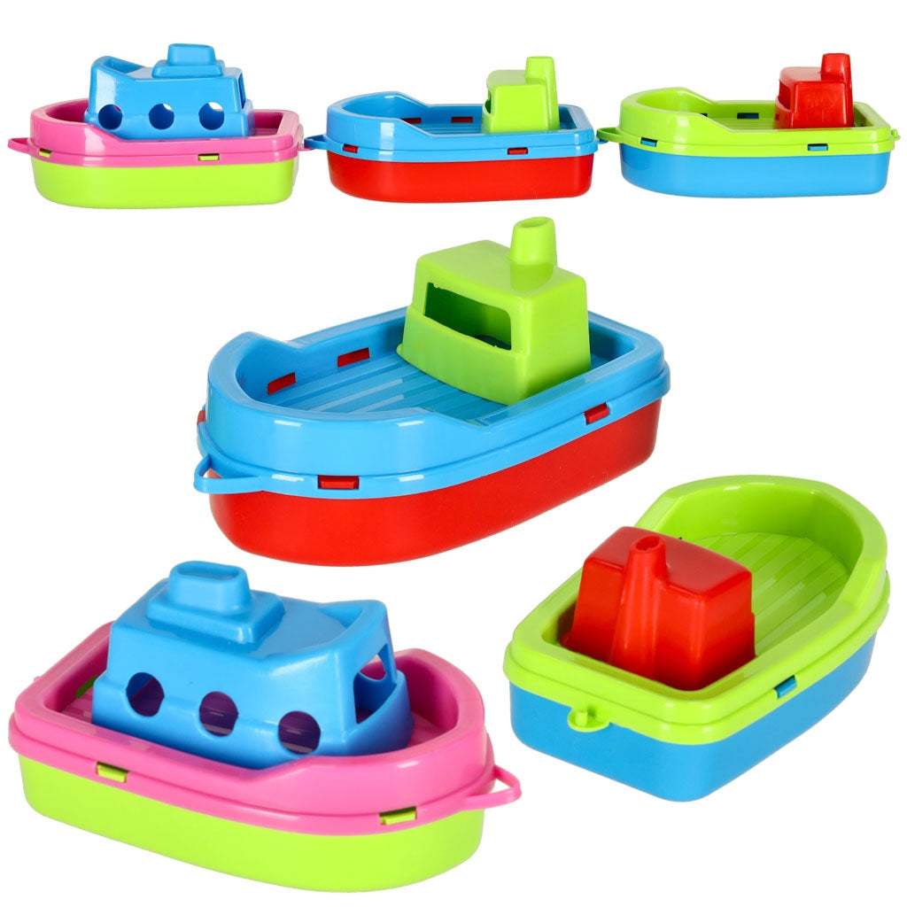 Colourful bathtub boats