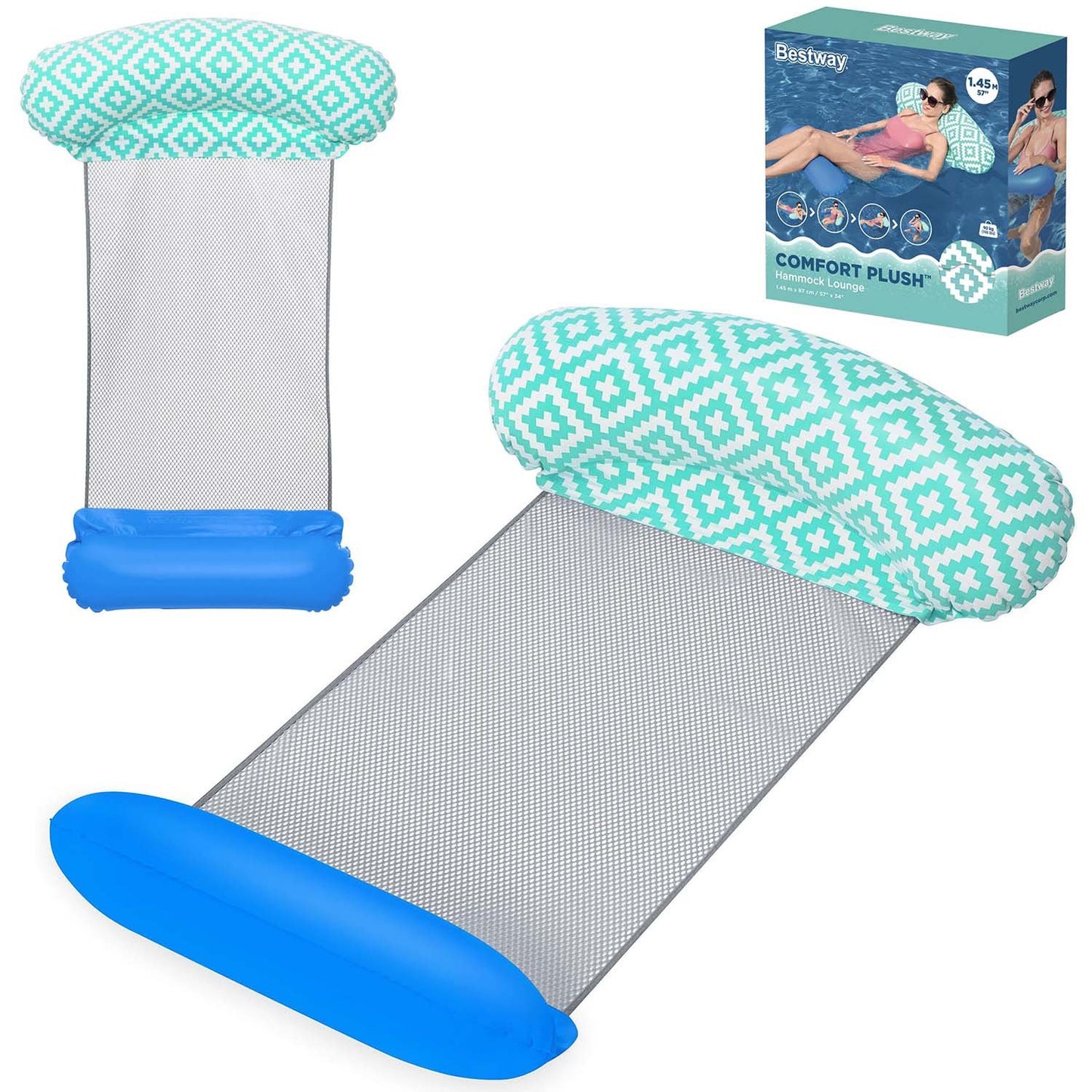 Comfort Plush Bestway 43555 inflatable mattress for swimming