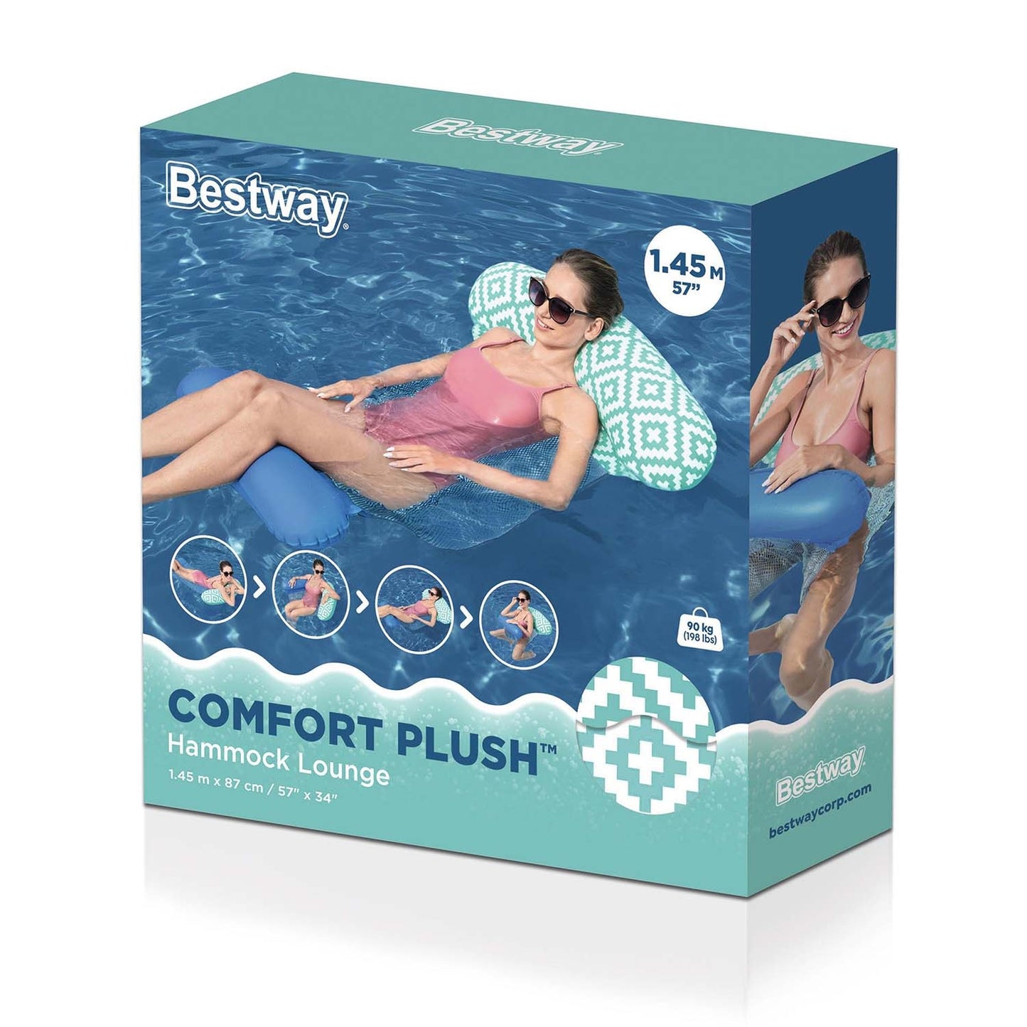Comfort Plush Bestway 43555 inflatable mattress for swimming