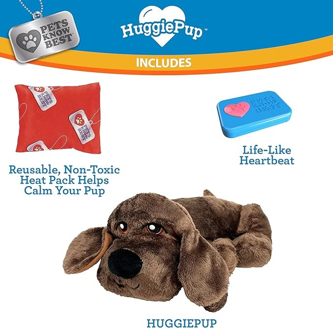 Comfort Plush Dog Toy with Heartbeat & Heat Pack