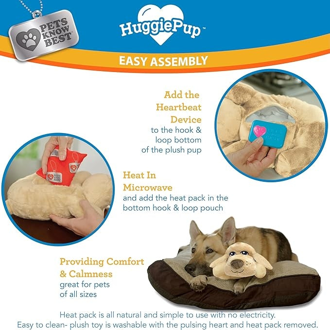 Comfort Plush Dog Toy with Heartbeat & Heat Pack