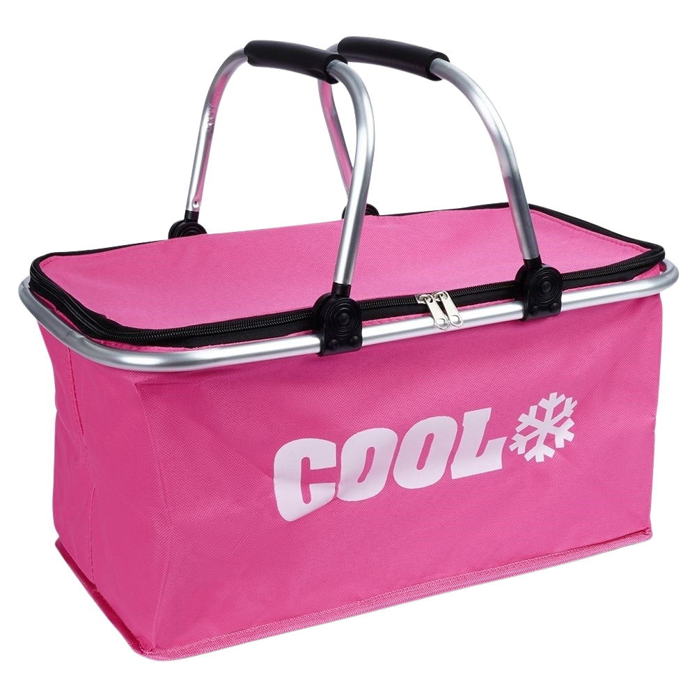 Comfortable cool bag with reinforced bottom and closable lid