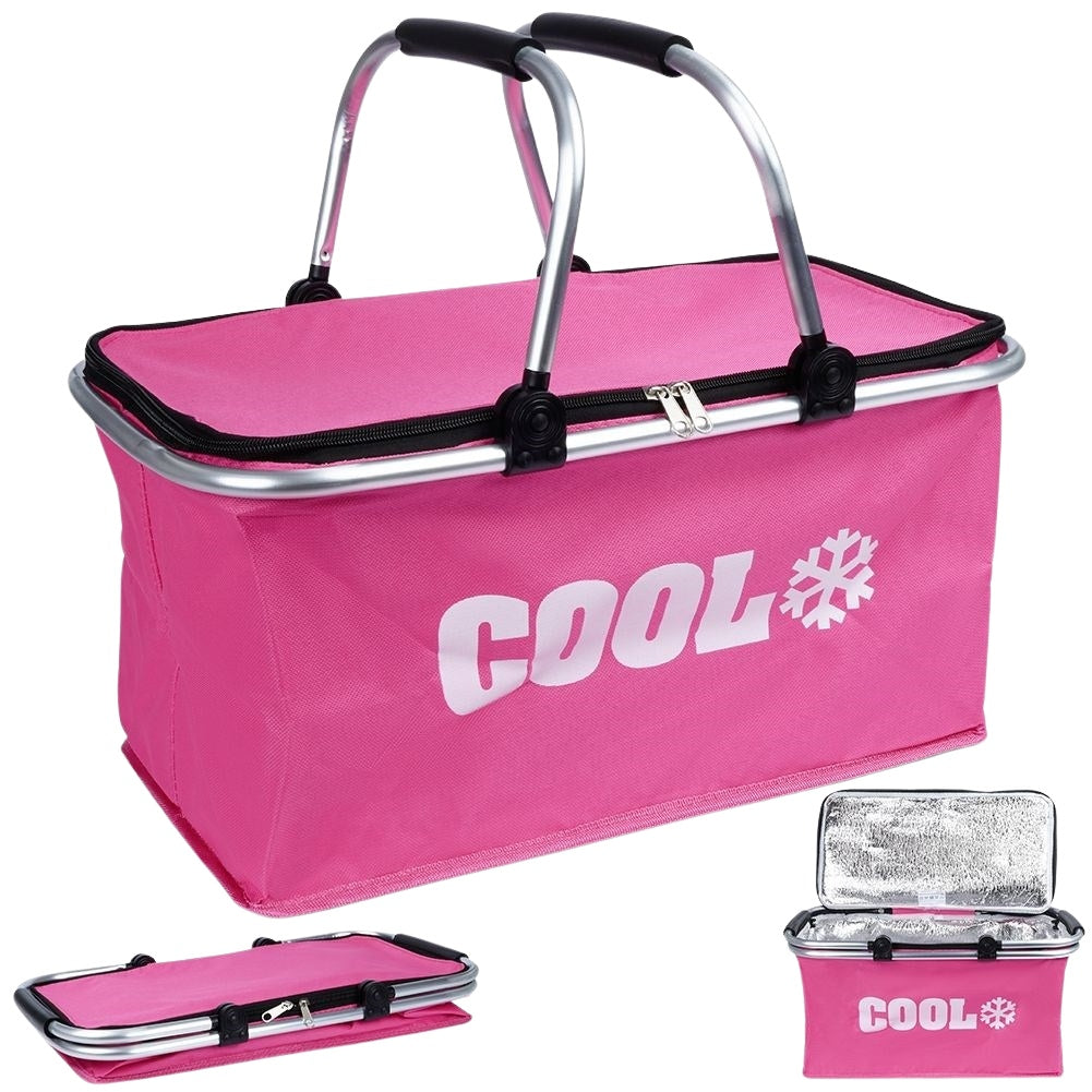 Comfortable cool bag with reinforced bottom and closable lid