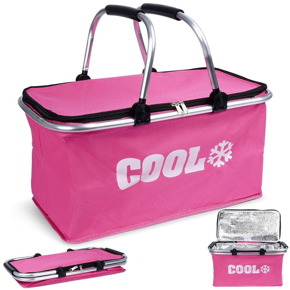 Comfortable cool bag with reinforced bottom and closable lid