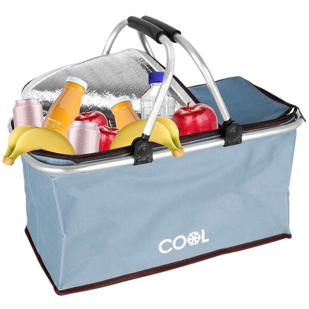 Comfortable cooler bag with reinforced bottom and comfortable handles