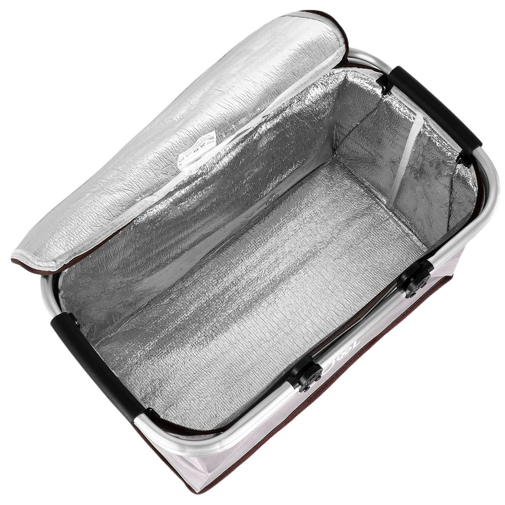 Comfortable cooler bag with reinforced bottom and comfortable handles