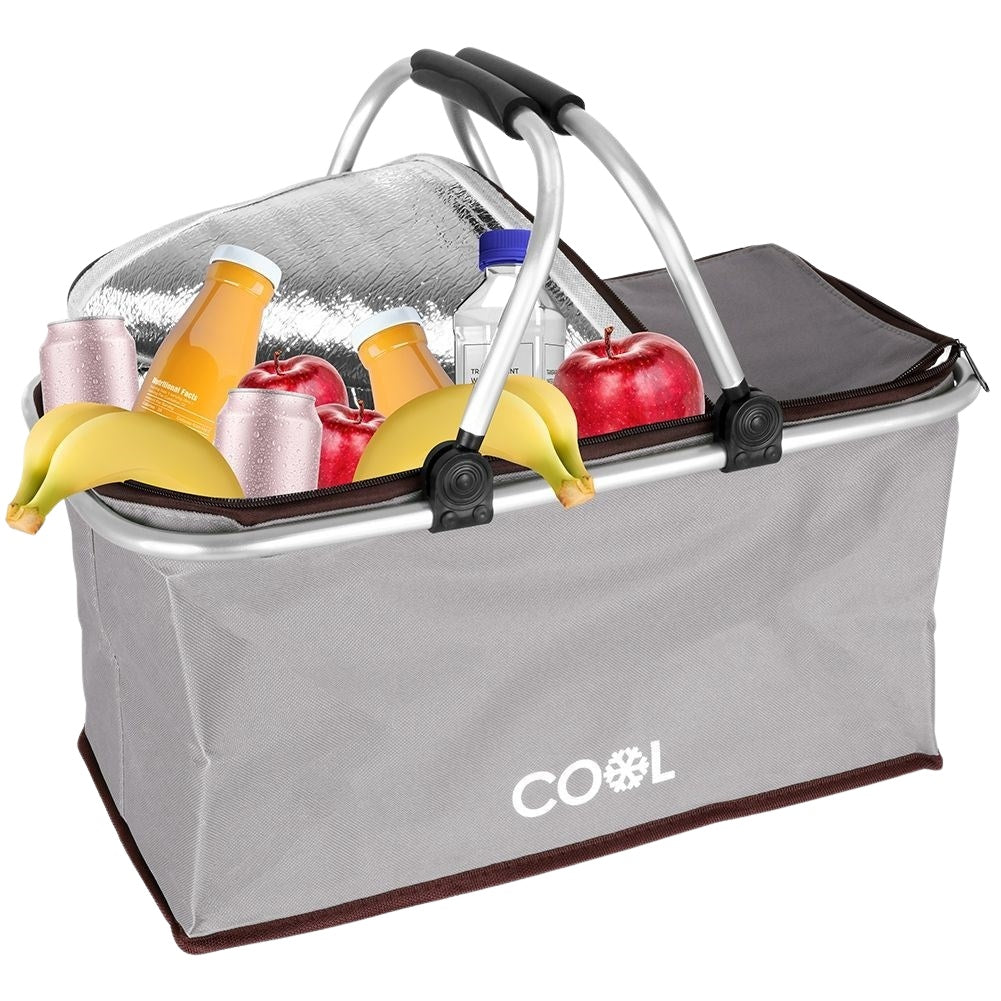 Comfortable cooler bag with reinforced bottom and comfortable handles