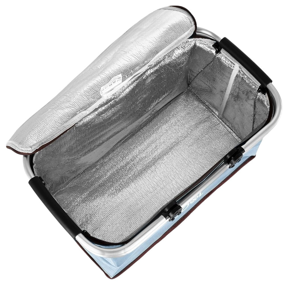 Comfortable cooler bag with reinforced bottom and comfortable handles