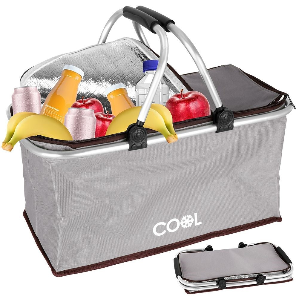 Comfortable cooler bag with reinforced bottom and comfortable handles