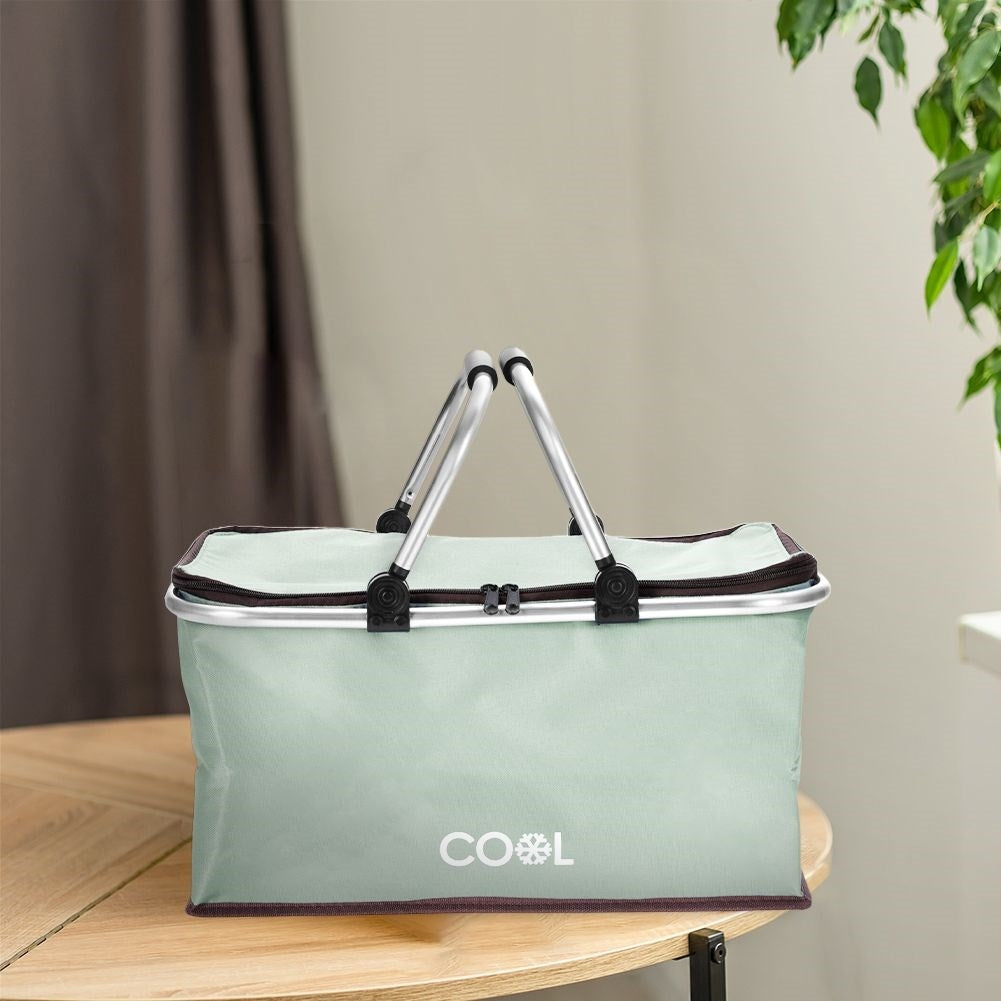 Comfortable cooling basket with closable top and reinforced bottom
