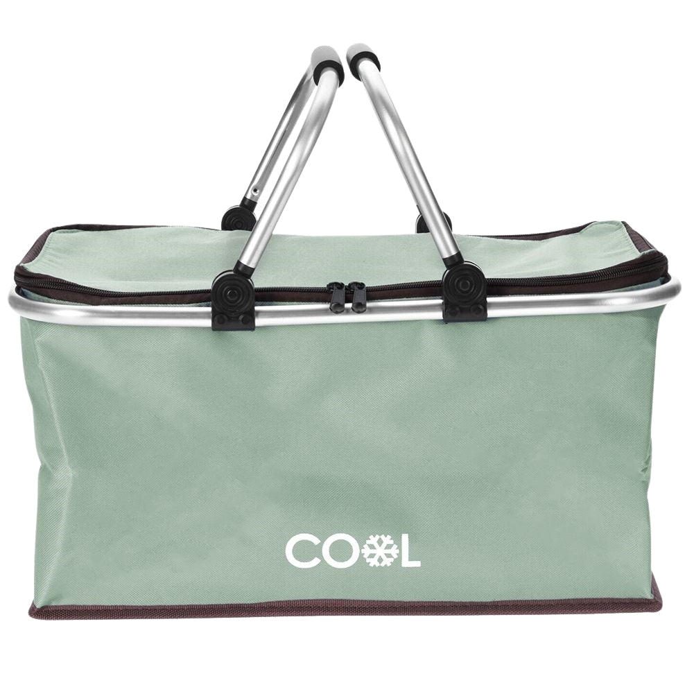 Comfortable cooling basket with closable top and reinforced bottom