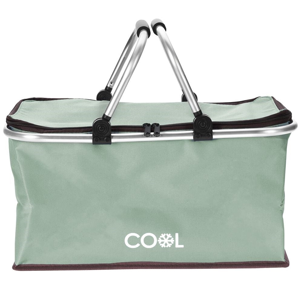 Comfortable cooling basket with closable top and reinforced bottom