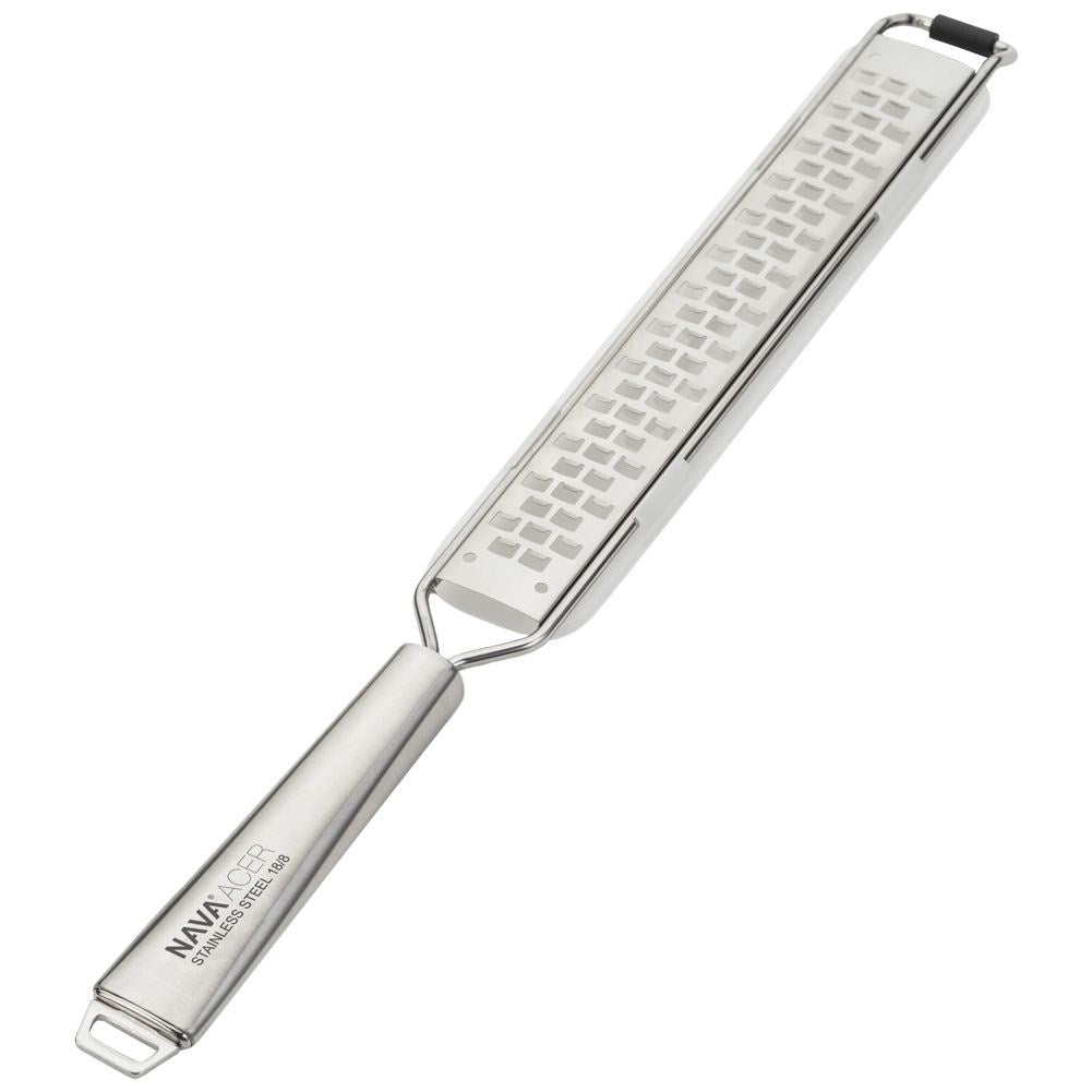 Comfortable flat kitchen grater 40 cm in stainless steel for citrus & spices