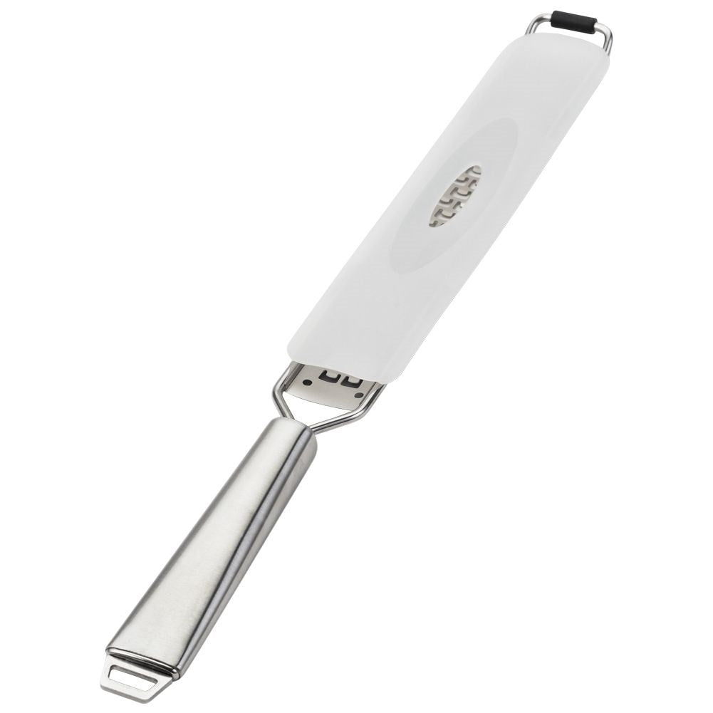 Comfortable flat kitchen grater 40 cm in stainless steel for citrus & spices
