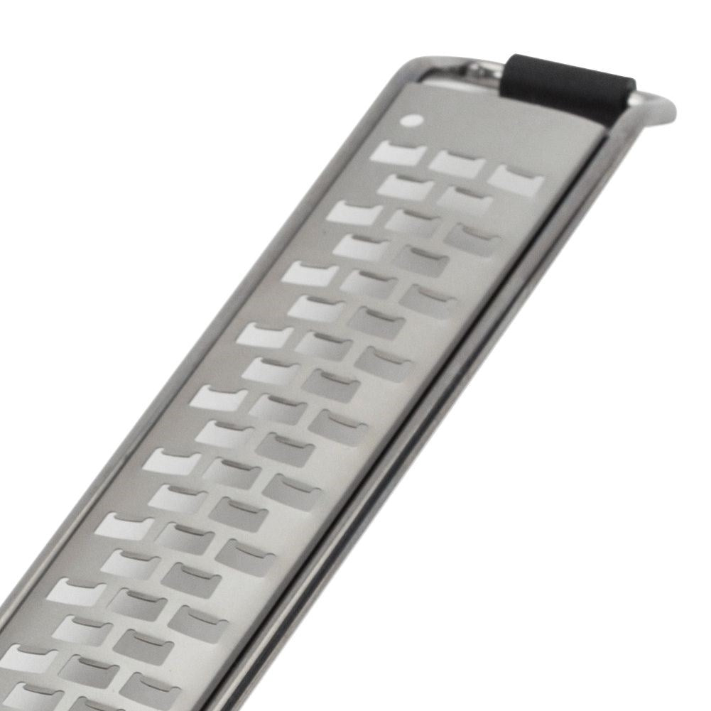 Comfortable flat kitchen grater 40 cm in stainless steel for citrus & spices