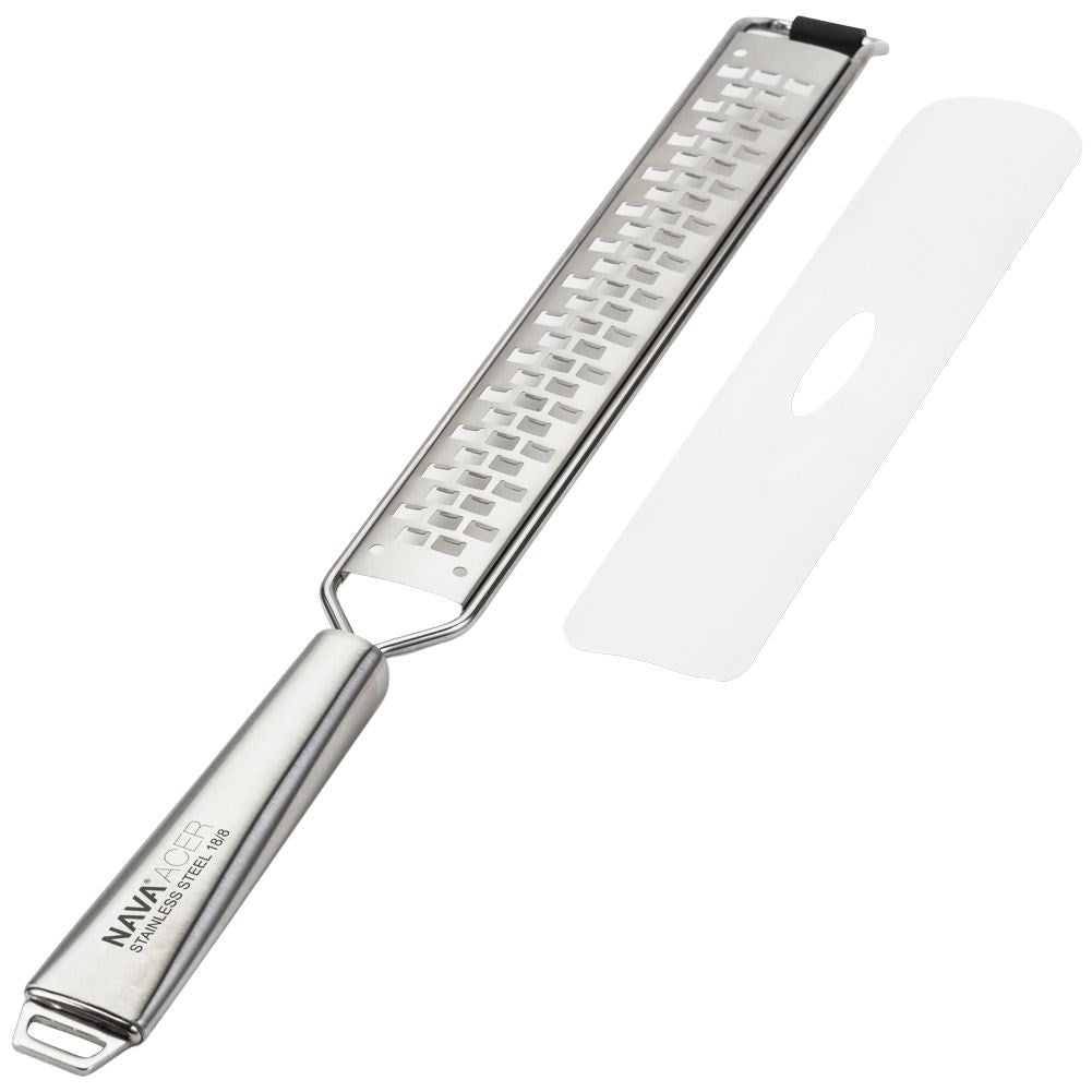 Comfortable flat kitchen grater 40 cm in stainless steel for citrus & spices