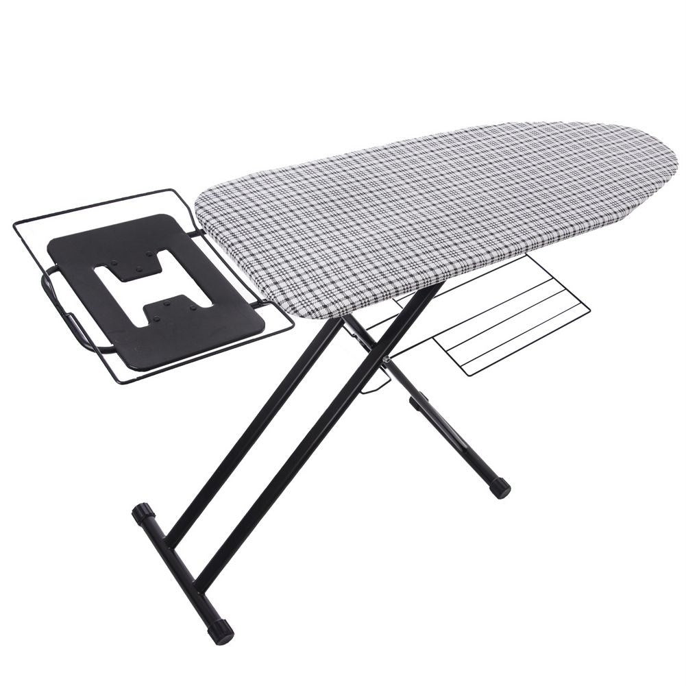 Comfortable ironing board with holder and non-slip legs