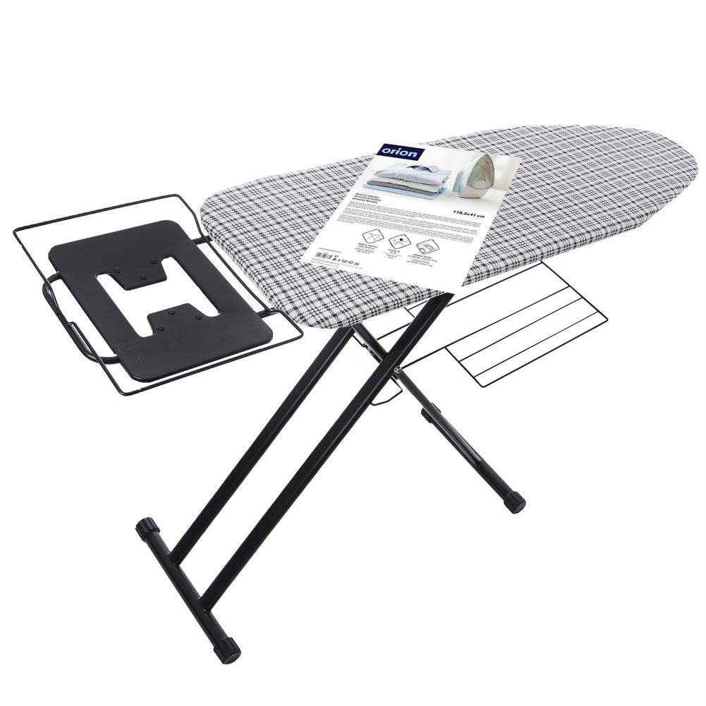 Comfortable ironing board with holder and non-slip legs