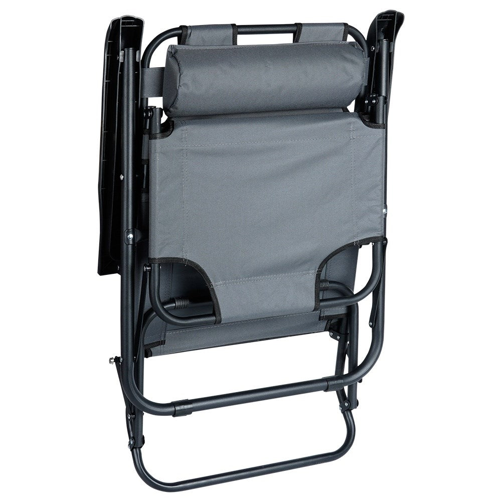 Comfortable sun lounger with three adjustable positions for outdoor use