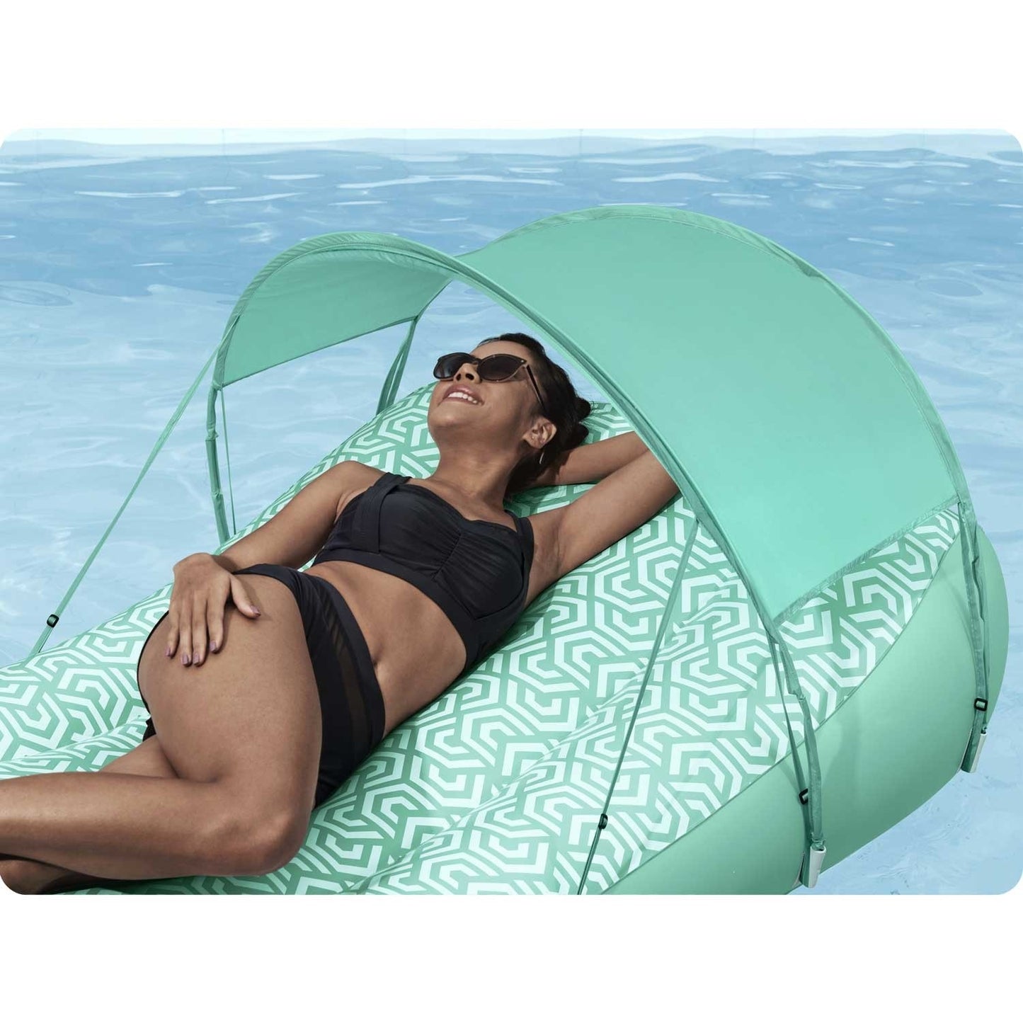 Comfy Chill Bestway 43729 swimming chair mattress with canopy