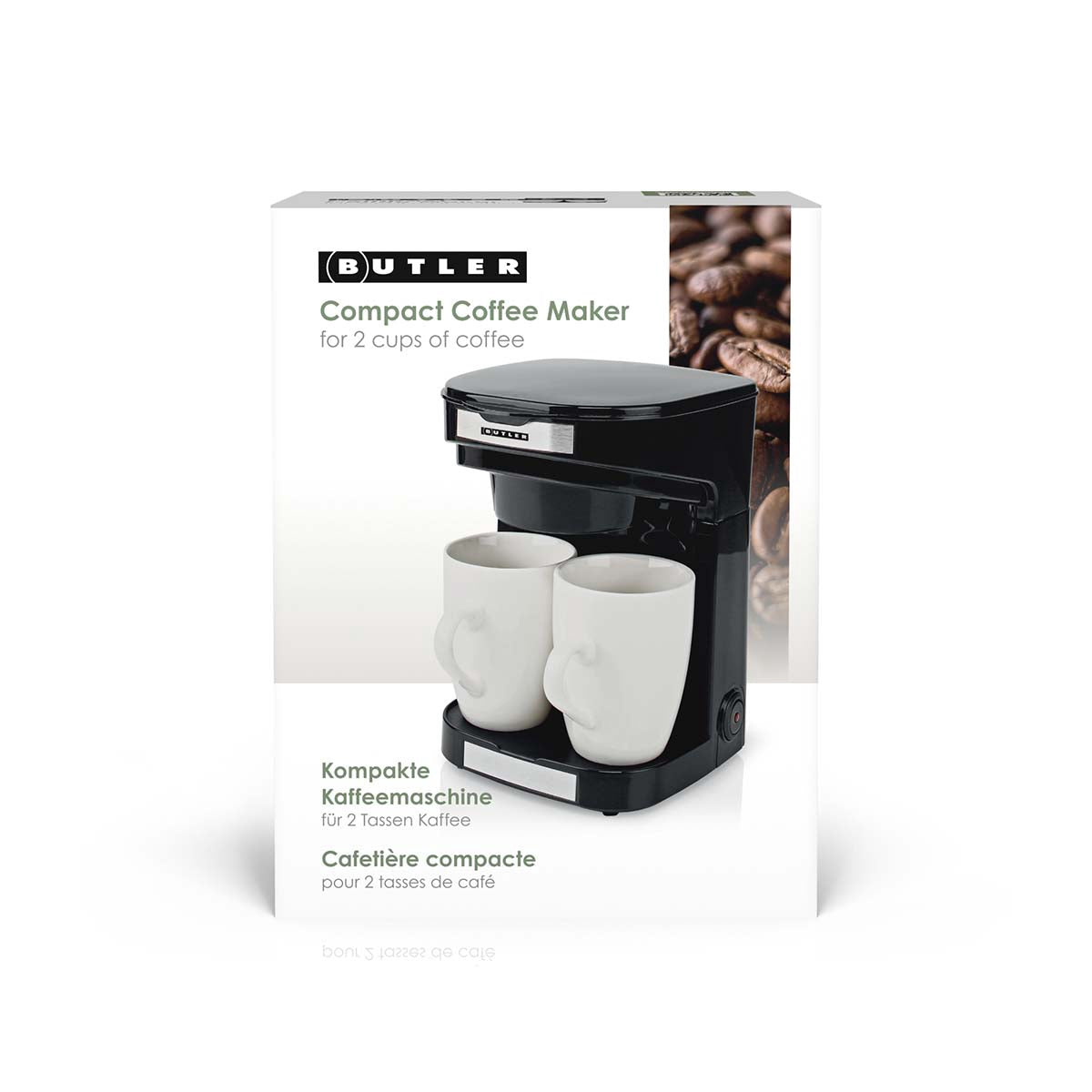 Compact Coffee Maker, 2 Cups, 0.25L, Auto Shut-Off