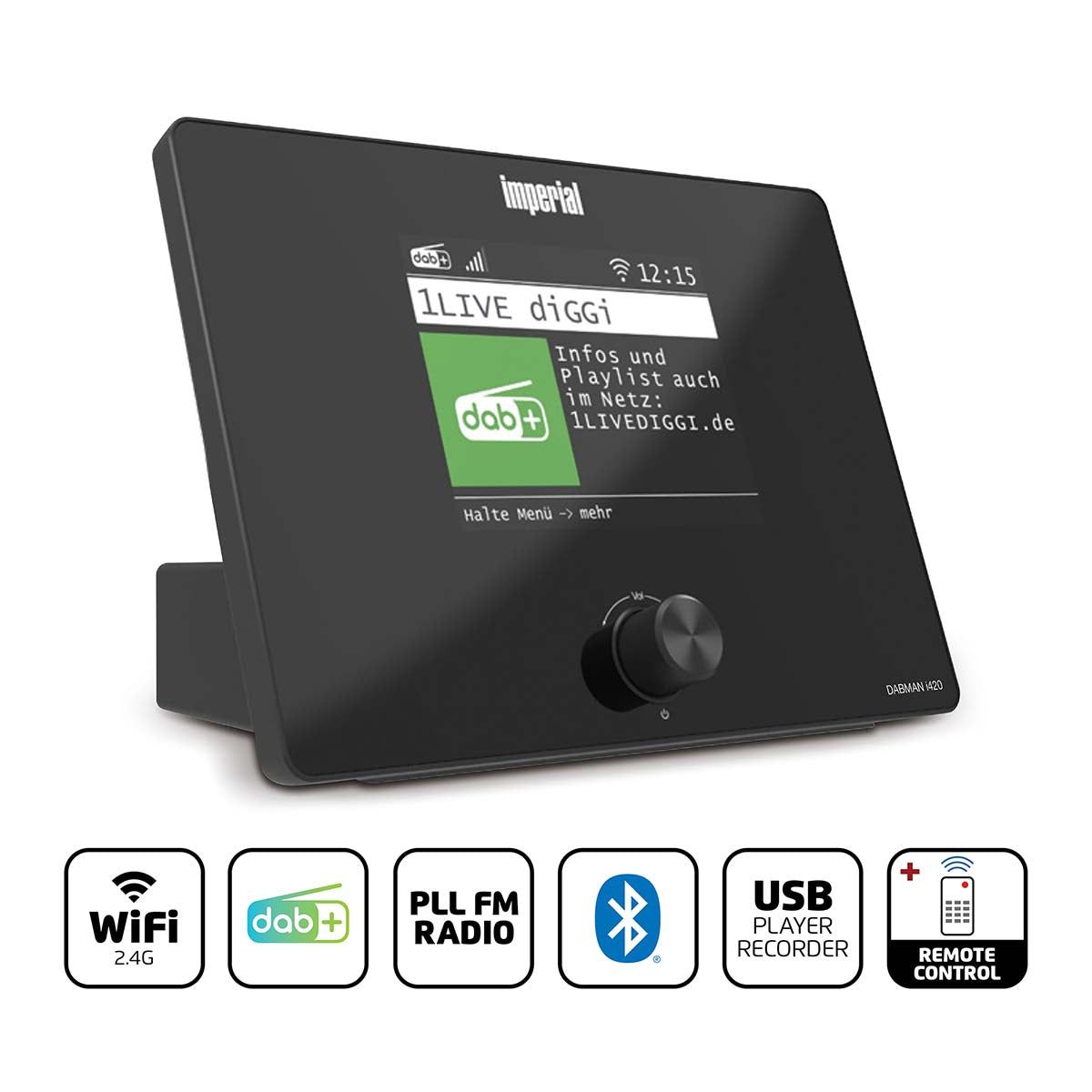 Compact Hybrid Radio with Bluetooth, DAB+, FM, Internet