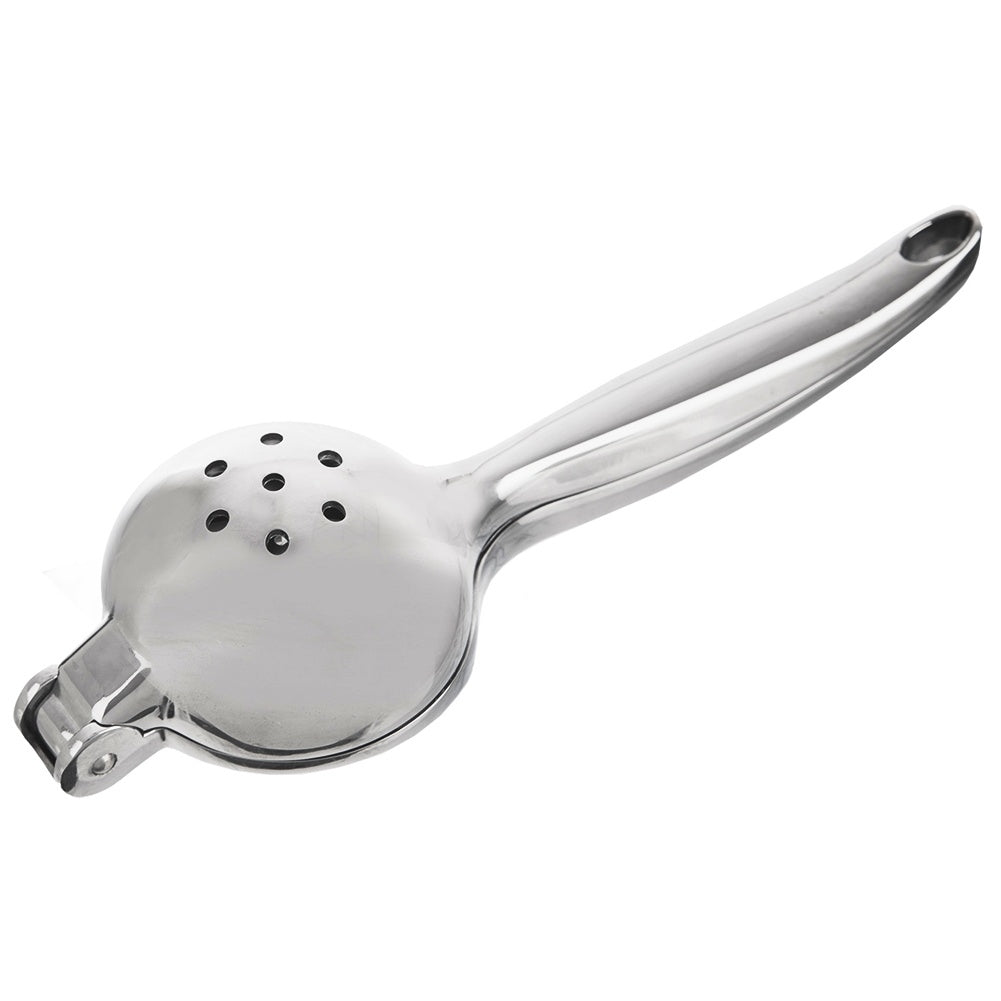 Compact and efficient metal citrus press for lemons and limes