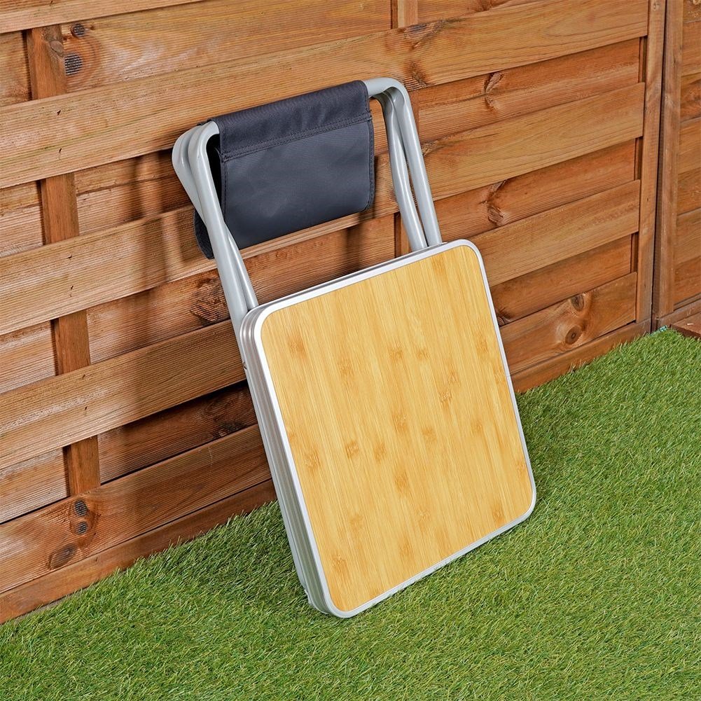Compact camping table: weatherproof, sturdy metal legs