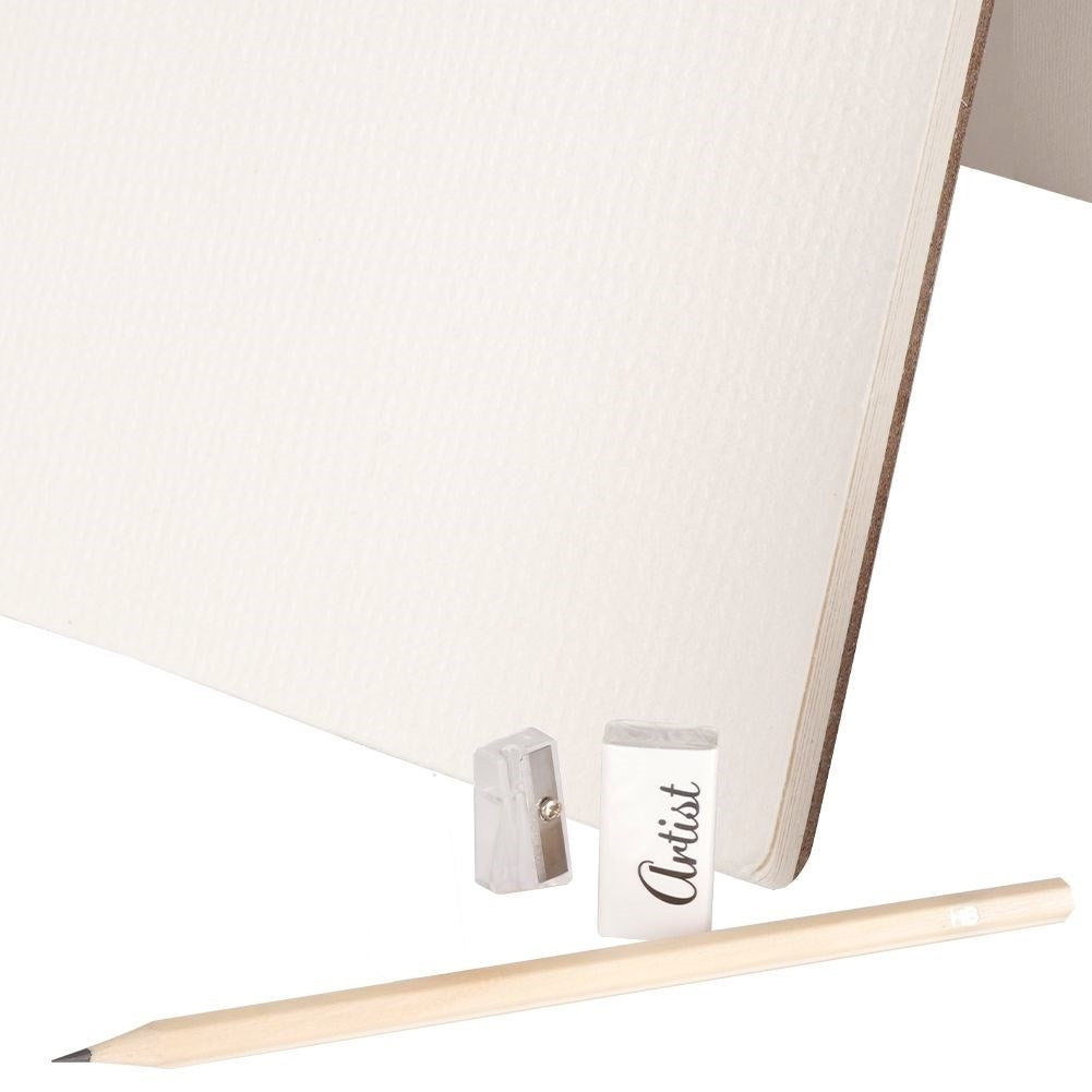 Complete artist set: easel, canvas, acrylic paints, accessories