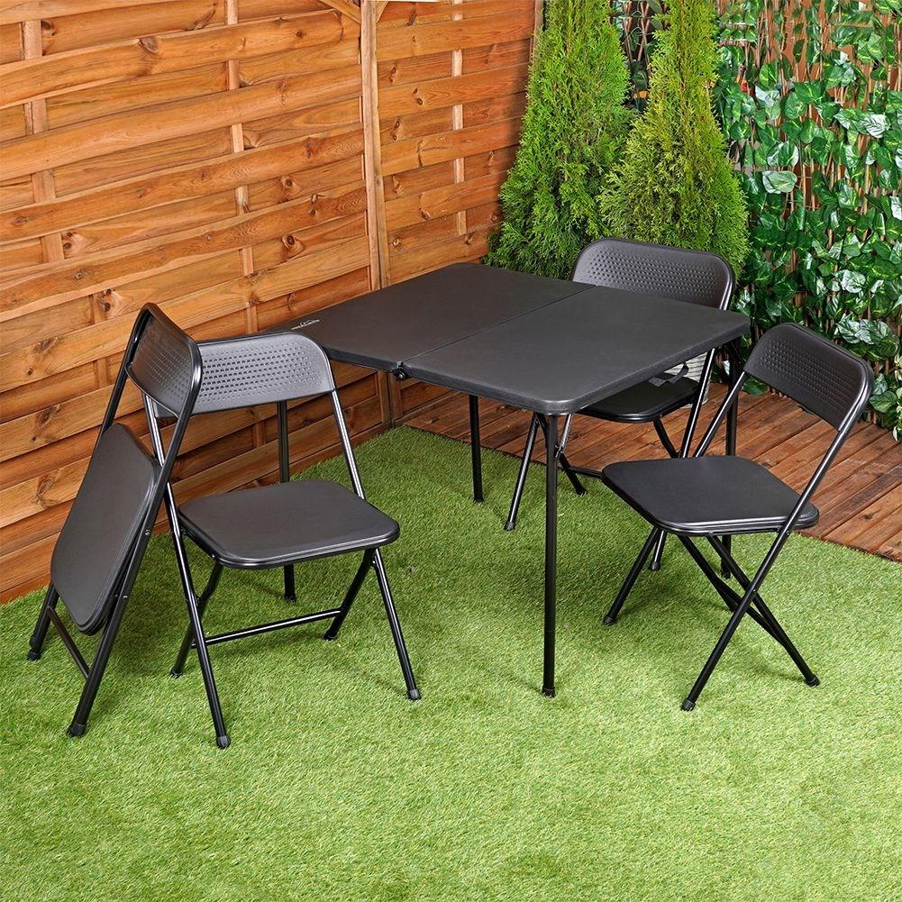 Complete garden furniture set for 4 people: Table and chairs