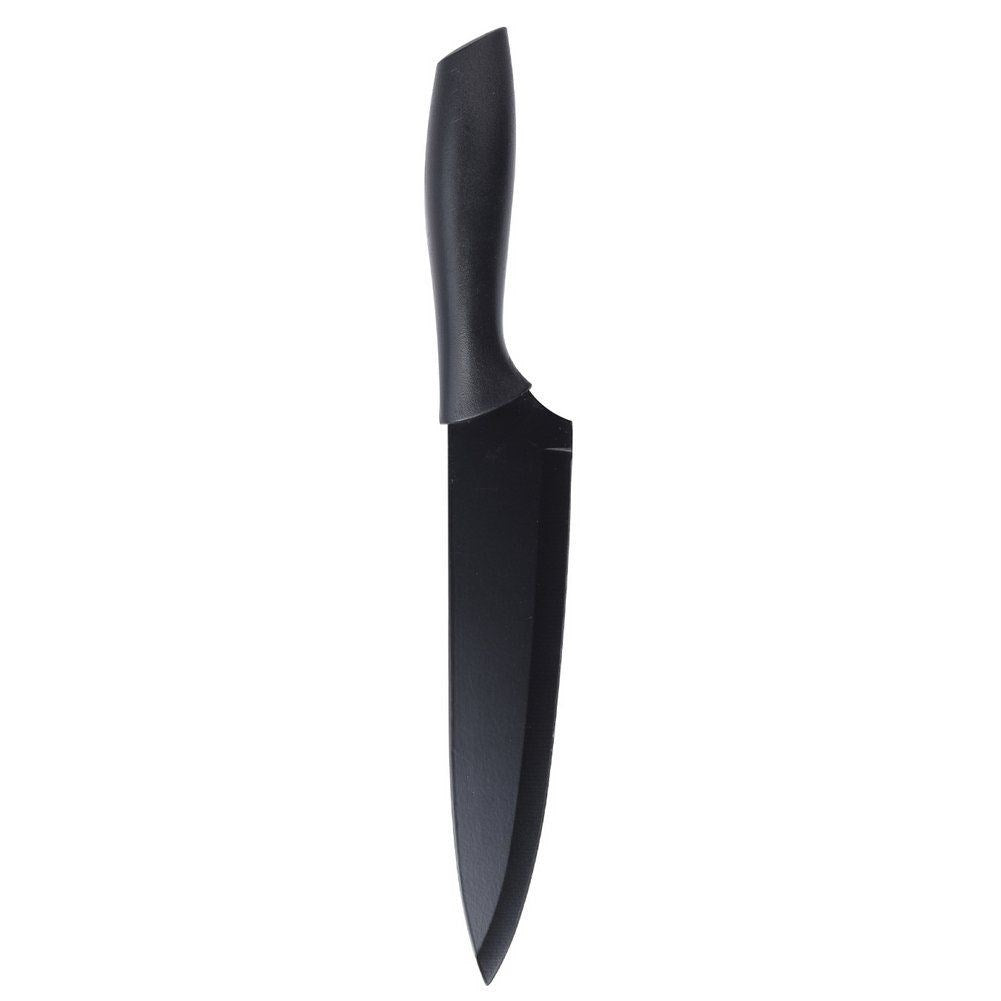 Complete set of 5 black kitchen knives - perfect grip