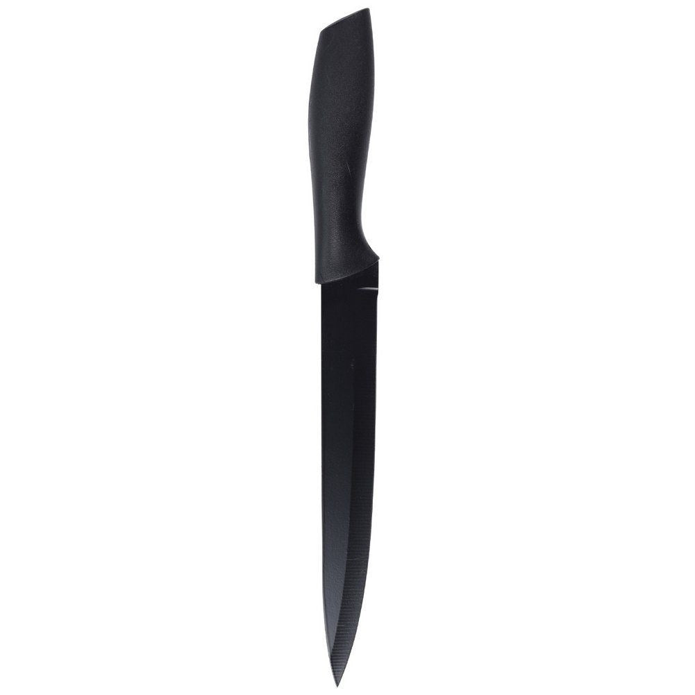 Complete set of 5 black kitchen knives - perfect grip