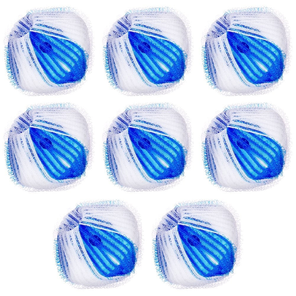 Complete set of 8 reusable laundry balls