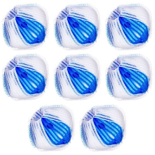 Complete set of 8 reusable laundry balls
