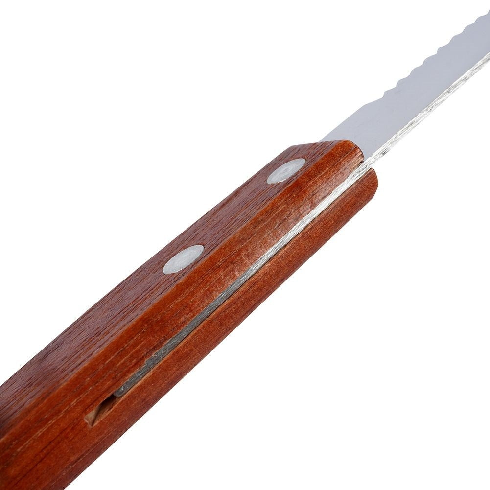 Complete set of six serrated blades for grilling