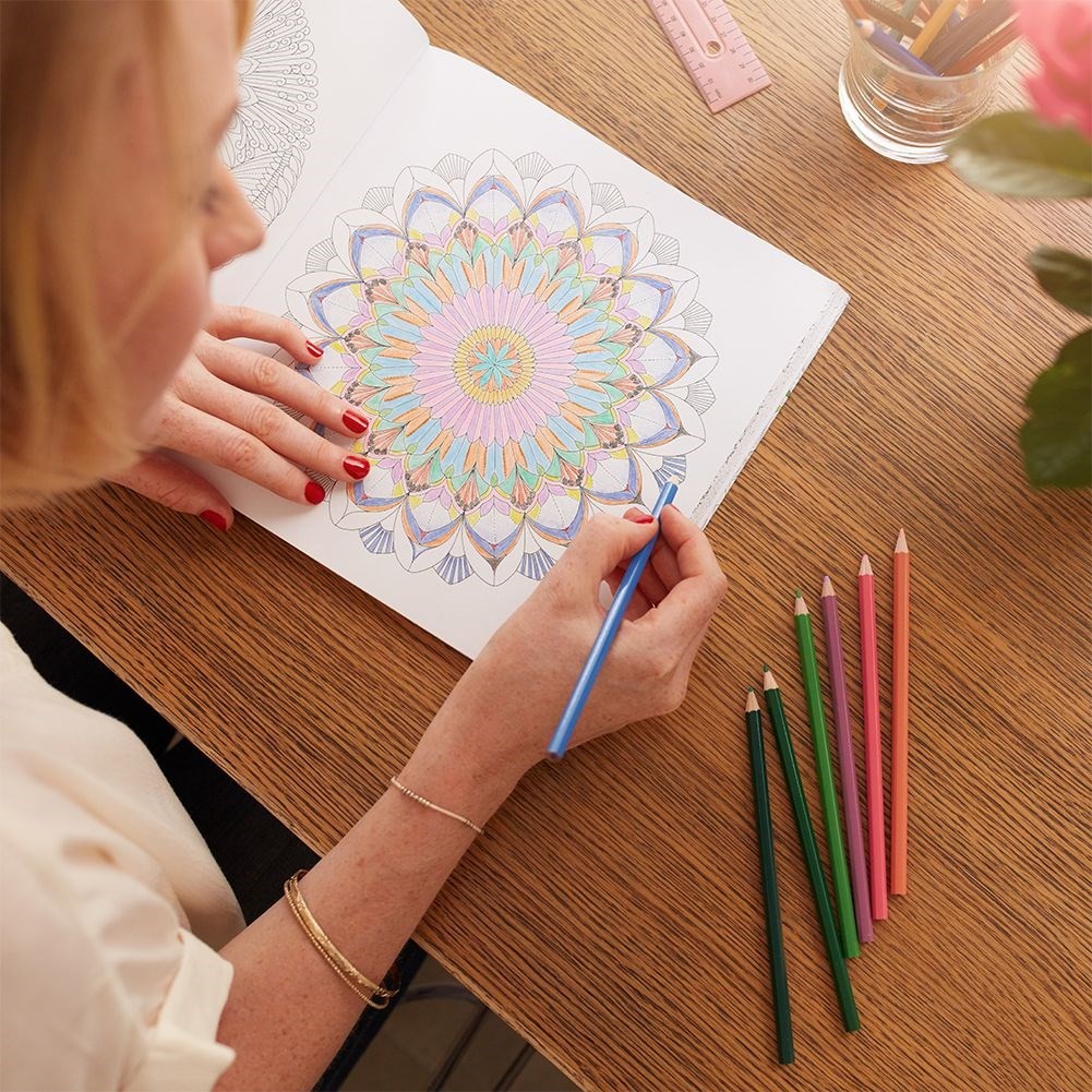 Complete set with 50 intense colored pencils in a metal box