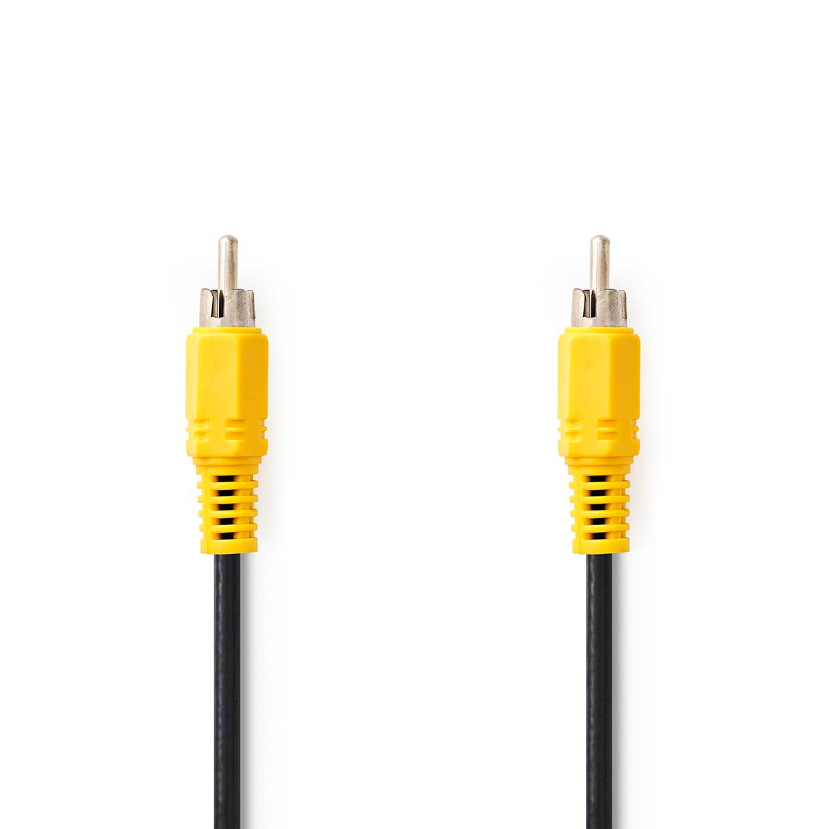Composite Video Cable | RCA Male | RCA Male | Nickel Plated | 480p | 5.00 m | Round | PVC | Black | Label