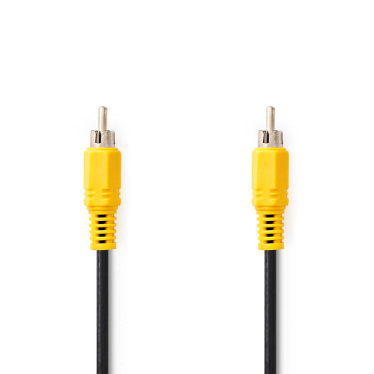 Composite Video Cable | RCA Male | RCA Male | Nickel Plated | 480p | 5.00 m | Round | PVC | Black | Label