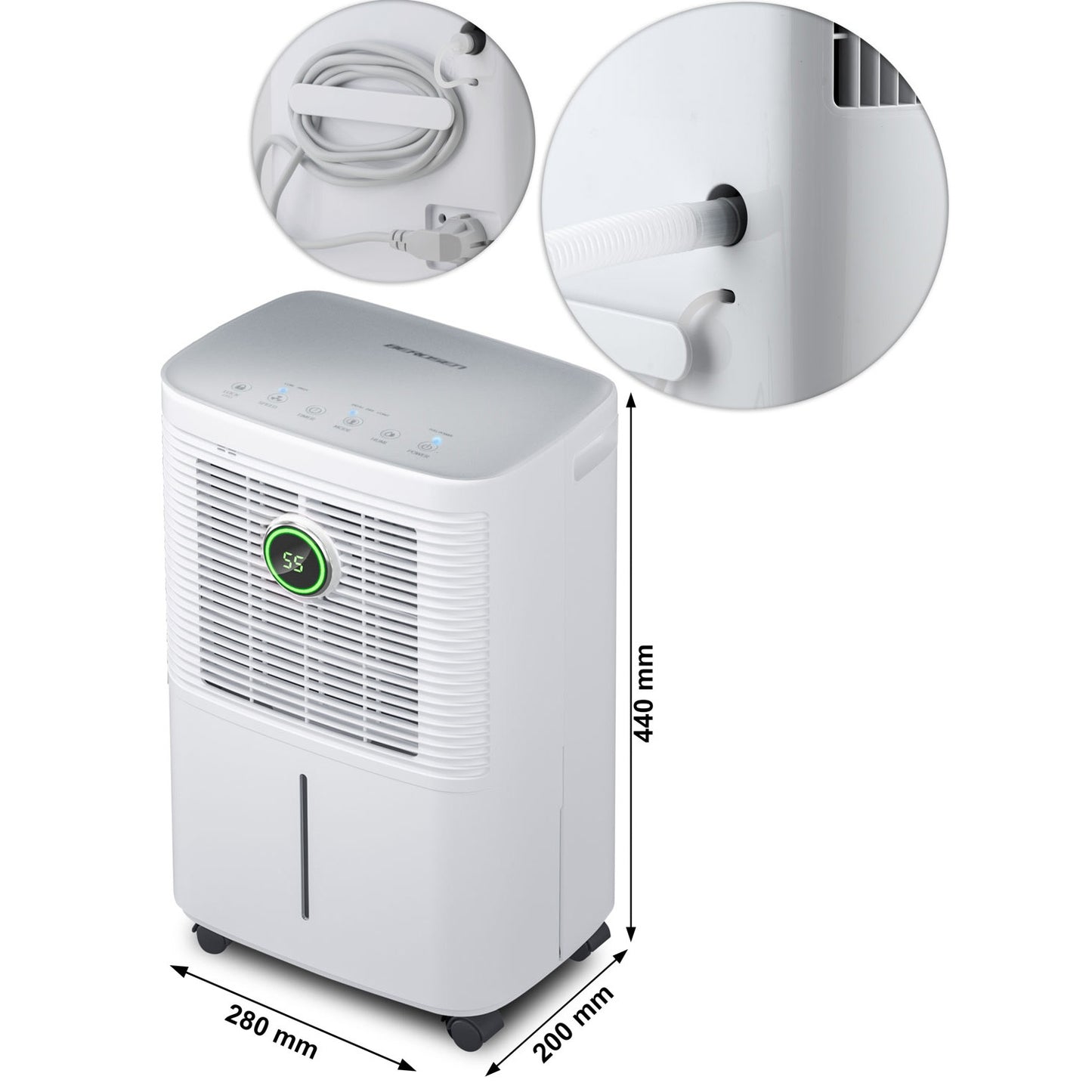 Compressor air dehumidifier - Berdsen BD-525 white moisture absorber