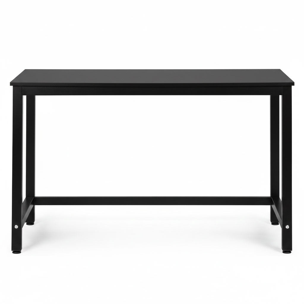 Computer Desk 120x60 cm, Black, MDF & Metal Frame