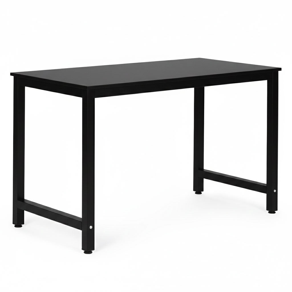 Computer Desk 120x60 cm, Black, MDF & Metal Frame