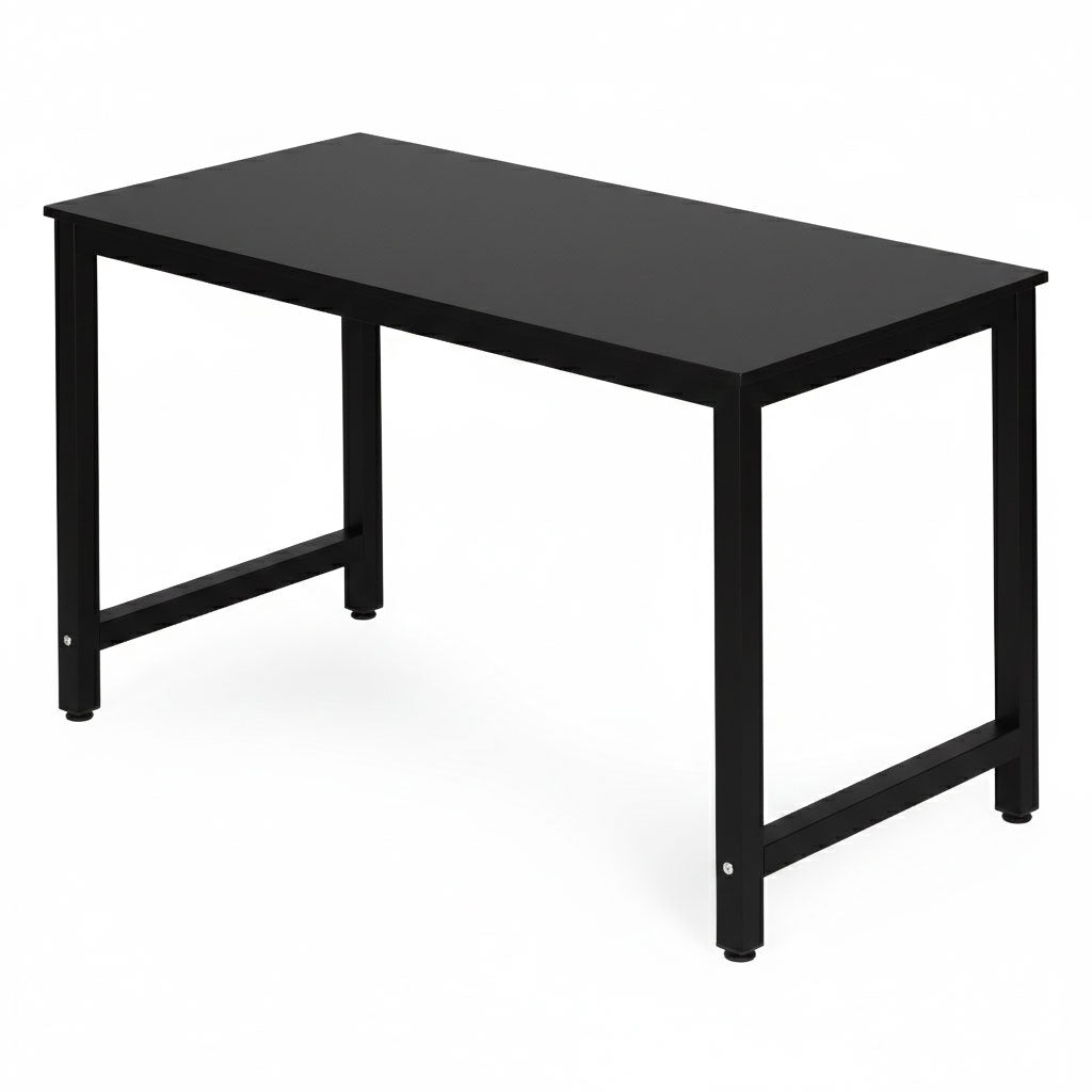 Computer Desk 120x60 cm, Black, MDF & Metal Frame