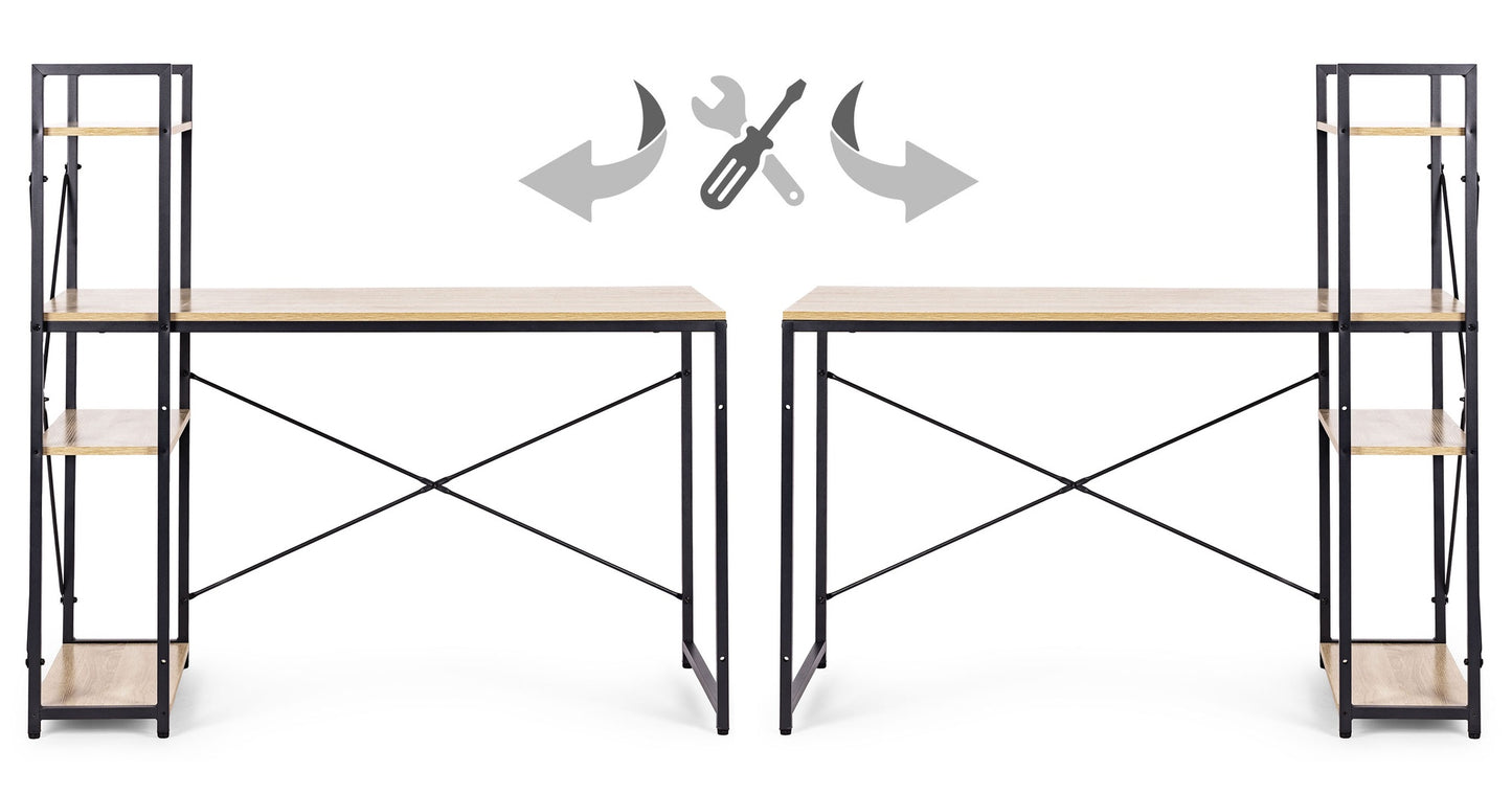 Computer Desk with Shelves, 120x60 cm MDF, Loft Style