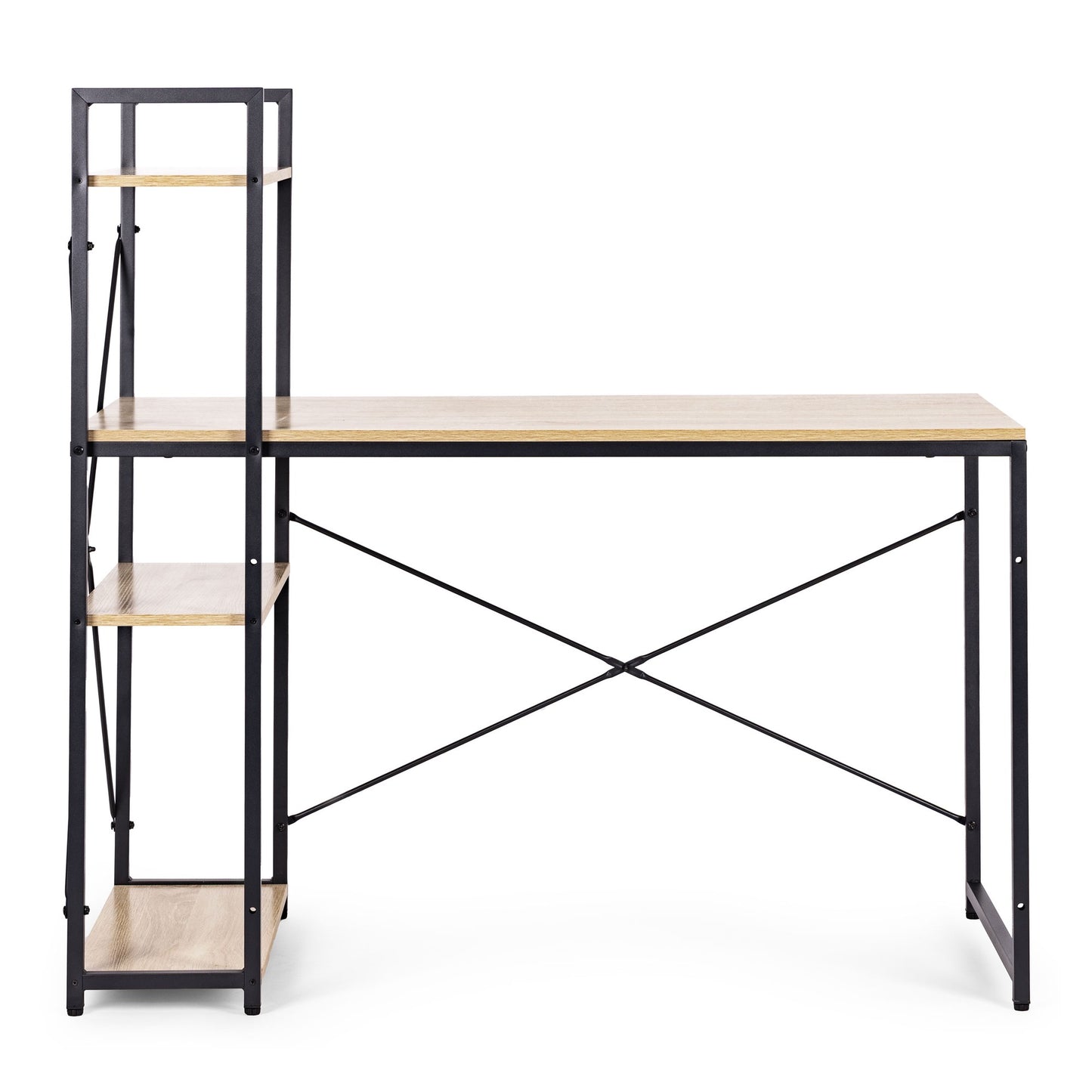 Computer Desk with Shelves, 120x60 cm MDF, Loft Style