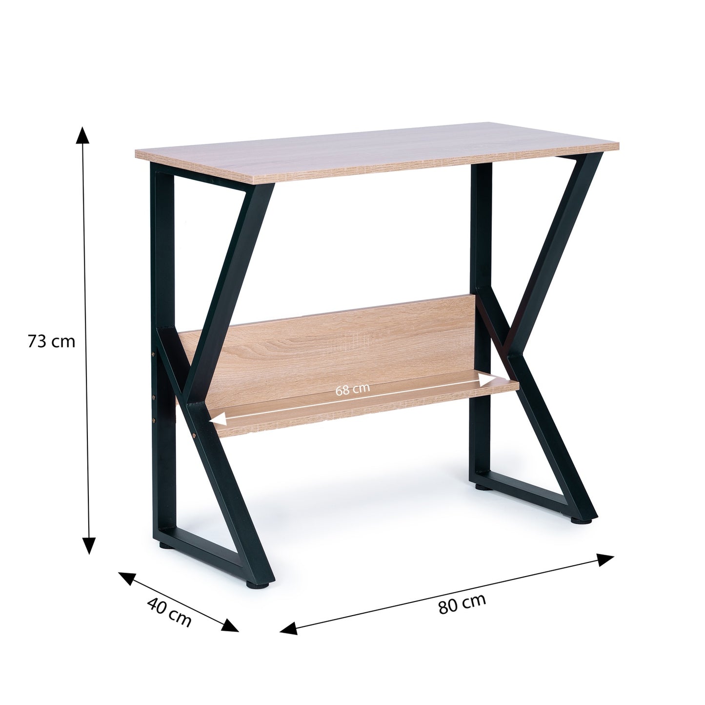 Computer desk with shelf, table, office table, gaming table 80x40cm