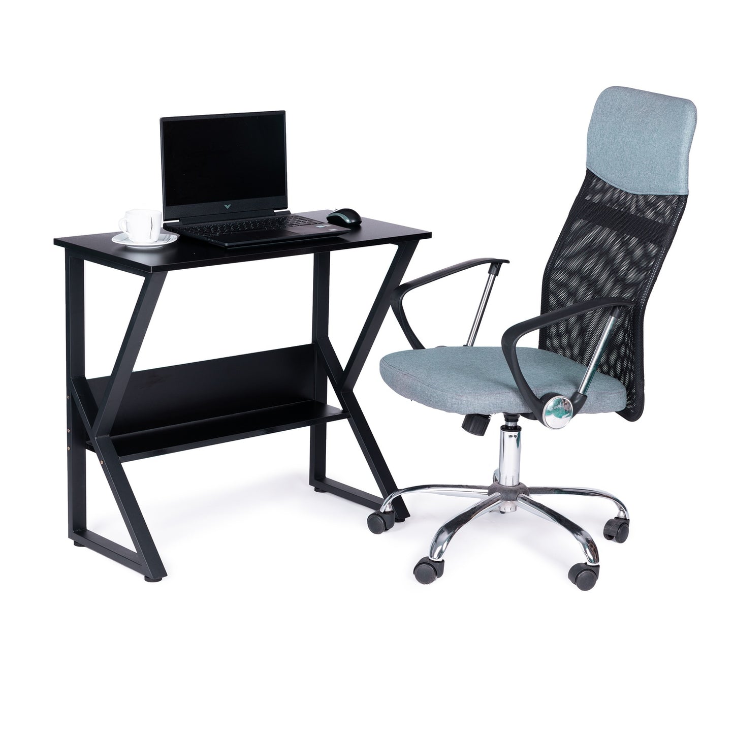 Computer desk with shelf, table, office table, gaming table 80x40cm